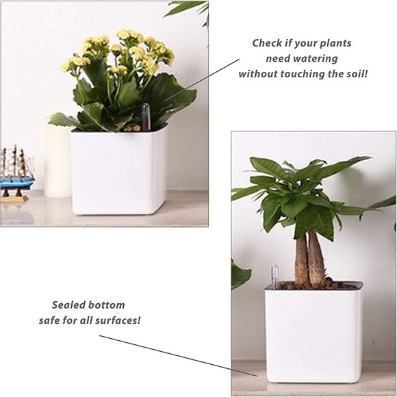 NWT VERTIGREEN Self Watering Planters for Indoor Plants - Set of 4 (Blue) - Picture 6 of 7